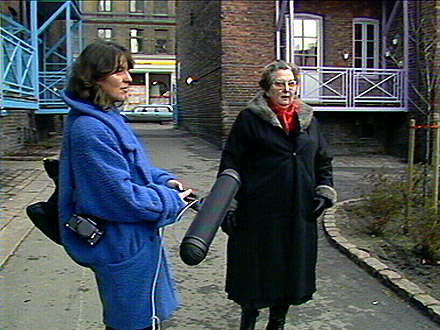 Loretta Walz beim Interviewdreh mit Inger Gulbrandsen, Oslo 1988